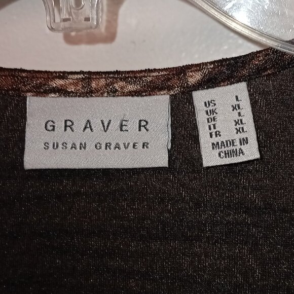 Susan Graver Stretch Textured Knit Long Sleeve Open Front Cardigan Jacket Sz L - Picture 9 of 9